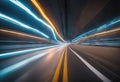 Abstract Speed motion in highway tunnel stock photoSpeed, Light - Natural Phenomenon, Blue, Lighting Equipment, Backgrounds Royalty Free Stock Photo