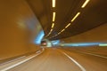 Abstract speed motion in urban highway road tunnel Royalty Free Stock Photo
