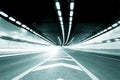 Abstract speed motion in urban highway road tunnel Royalty Free Stock Photo