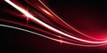 Abstract speed red line background poster with dynamic. light effect png. technology network Vector Royalty Free Stock Photo