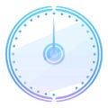 Abstract speedometer icon, cartoon style