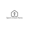 Abstract sperm check home design symbol logo vector