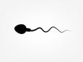 Abstract sperm icon, sperm icon and sperm that runs towards the egg. On a white background, competition concept