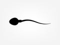 Abstract sperm icon, sperm icon and sperm vector that runs towards the egg. On a white background, competition concept