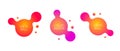 Abstract sphere blob collection. Gradient liquid metaballs set. Colorful amoeba blotches, drops or stains bundle