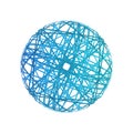 Abstract sphere from color lines Royalty Free Stock Photo