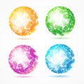 Abstract Sphere Colorful Set. Vector Royalty Free Stock Photo