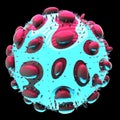 Abstract sphere composition, 3d render