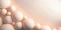Abstract sphere composition with soft light and 3d rendering geometry