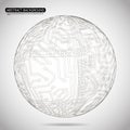 Abstract Sphere Diagram Technology Royalty Free Stock Photo