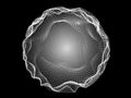 Abstract sphere of noise points array. Grid vector illustration. Royalty Free Stock Photo