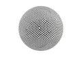 Abstract sphere with a pattern of dots isolated on white background Royalty Free Stock Photo