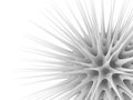 Abstract Sphere With Sharp Thorns White Background Royalty Free Stock Photo