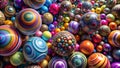 Abstract Sphere Symphony: A Blend of Colors and Shapes  AI generated Royalty Free Stock Photo