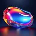 Abstract spherical glass orb, modern 3d wallpaper