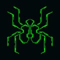 Abstract spider symbol on a dark background