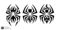 Abstract Spider Vector Set Royalty Free Stock Photo
