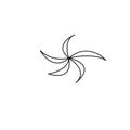 Abstract spinner spiral helix whirligig turntable, Design element, icon. Doodle vector primitive illustration Royalty Free Stock Photo