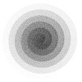 Abstract spiral background. Black and white halftone stipple dots pattern Royalty Free Stock Photo