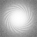 Abstract spiral background. Black and white halftone stipple dots pattern Royalty Free Stock Photo