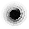 Abstract spiral background. Black and white halftone stipple dots pattern Royalty Free Stock Photo