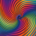 Abstract spiral background. Vector illustration. Colorful striped psychedelic background. Royalty Free Stock Photo