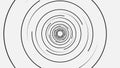 Abstract spiral of black lines on white background. Animation. Swirling spiral circular lines on background loading