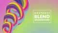 Abstract Spiral Blend Background Design Template, Gradation, Green, Pink, Blue, Yellow, Purple, Violet, Rainbow Color Royalty Free Stock Photo