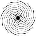 Abstract spiral element. Concentric, radial, radiating lines. Ab Royalty Free Stock Photo