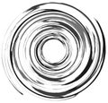 Abstract spiral element in irregular, random fashion. Geometric Royalty Free Stock Photo