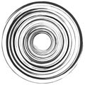 Abstract spiral element in irregular, random fashion. Geometric Royalty Free Stock Photo