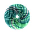 Abstract spiral green shape