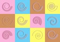 Abstract spiral icons