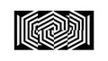 Abstract Spiral Maze Pattern, Optical Illusion Complex Design, vector design Generative AI Royalty Free Stock Photo