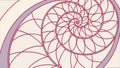 Abstract spiral pattern based on the Golden Ratio or Fibonacci sequence vector design Generative AI Royalty Free Stock Photo