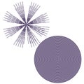 Abstract spiral pattern. Concentric circles design. Geometric Vector element. Radial array graphic. Royalty Free Stock Photo