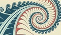 Abstract spiral pattern with flowing lines creating a sense of motion vector design Generative AI Royalty Free Stock Photo