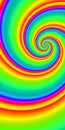 Abstract spiral rainbow background