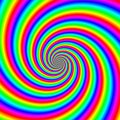 Abstract spiral rainbow background