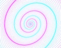 Abstract spiral rainbow design element on white background of twist lines. Vector Illustration eps 10 Golden ratio Royalty Free Stock Photo