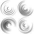 Abstract spiral shapes - Spirally, whirling circular element set