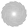 Abstract spiral, swirl, twirl design element. Curlicue, rotating shape. Volute, vortex, helix element