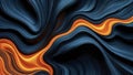 Abstract spiral swirling molten rock magma