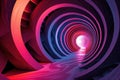 Abstract Spiral Tunnel: Mesmerizing Pattern - AI Generated