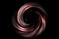 Abstract spiral tunnel with red smoke on black background Royalty Free Stock Photo