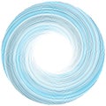 Abstract spiral, twist. Radial swirl, twirl curvy, wavy lines element. Circular, concentric loop pattern. Revolve, whirl design.