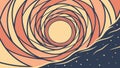 Abstract Spiral Vortex - Dynamic Geometric Pattern, vector design Generative AI Royalty Free Stock Photo