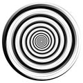 Abstract spirally element. Spinning, vortex graphic. Concentric Royalty Free Stock Photo