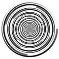 Abstract spirally element. Spinning, vortex graphic. Concentric Royalty Free Stock Photo