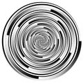 Abstract spirally element. Spinning, vortex graphic. Concentric Royalty Free Stock Photo